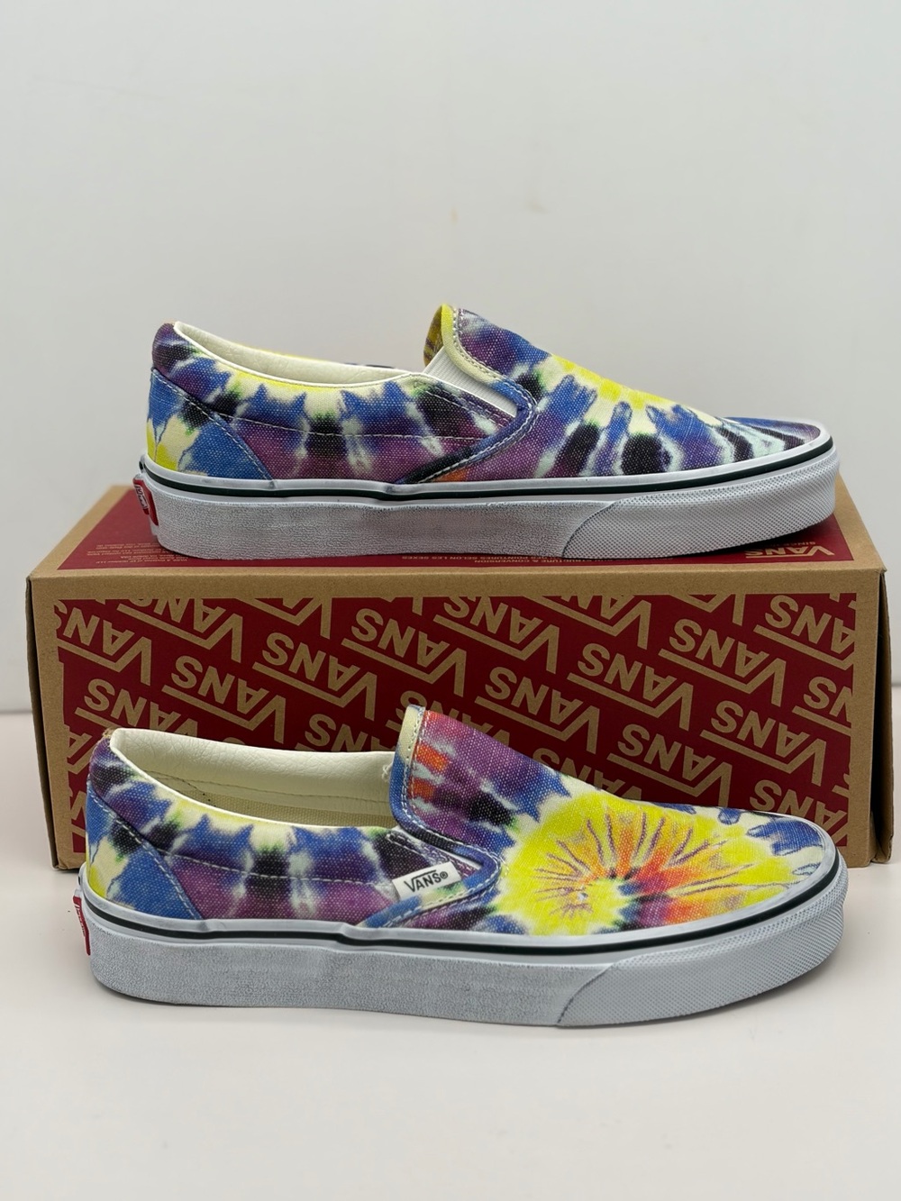Vans Slip-On Tie-Dye Sneakers - Yellow/Blue/Purple